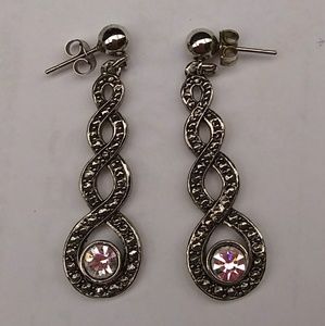 Vintage Style Twist Drop Earrings